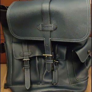 Coach Blue Leather Backpack